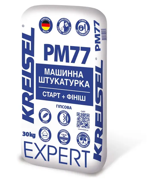 Машинная штукатурка старт – финиш гипсовая EXPERT PM77 (30кг)