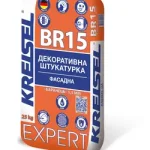 Декоративная минеральная штукатурка «Баранец» 1,5 мм, белая EXPERT BR15 (25кг)