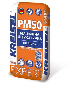 Машинная штукатурка стартовая цементно-известковая EXPERT PM50 (25кг)