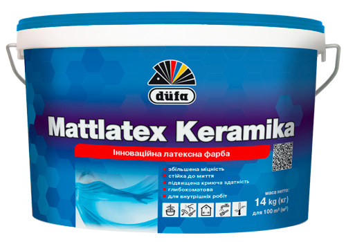 Инновационная латексная глубокоматовая краска Mattlatex Keramika (7кг)