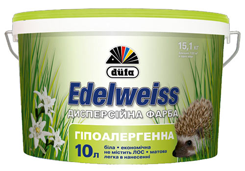 Акриловая акриловая гипоаллергенная краска Edelweiss (7кг)