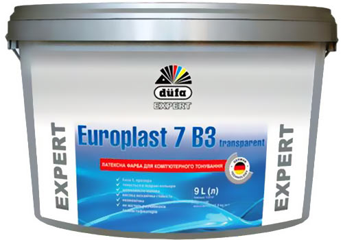 Шелковисто-матовая латексная базовая краска Europlast 7 B3 (2.5л)